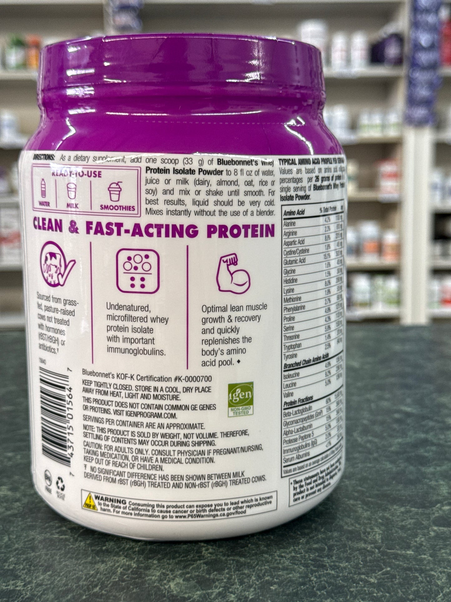 Whey Protein Isolate - Vanilla 1 lb