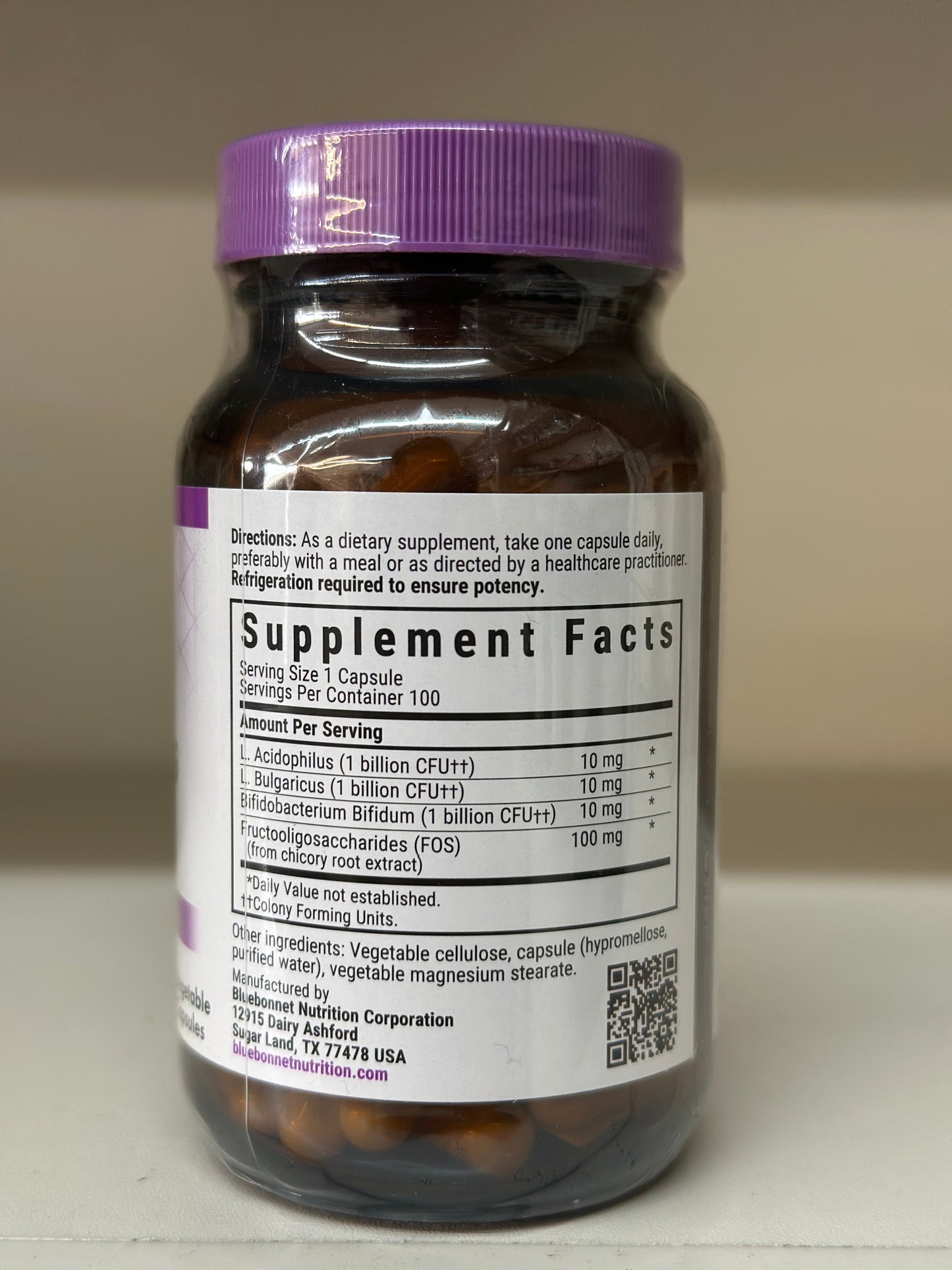 Milk-Free Acidophilus & FOS 100ct