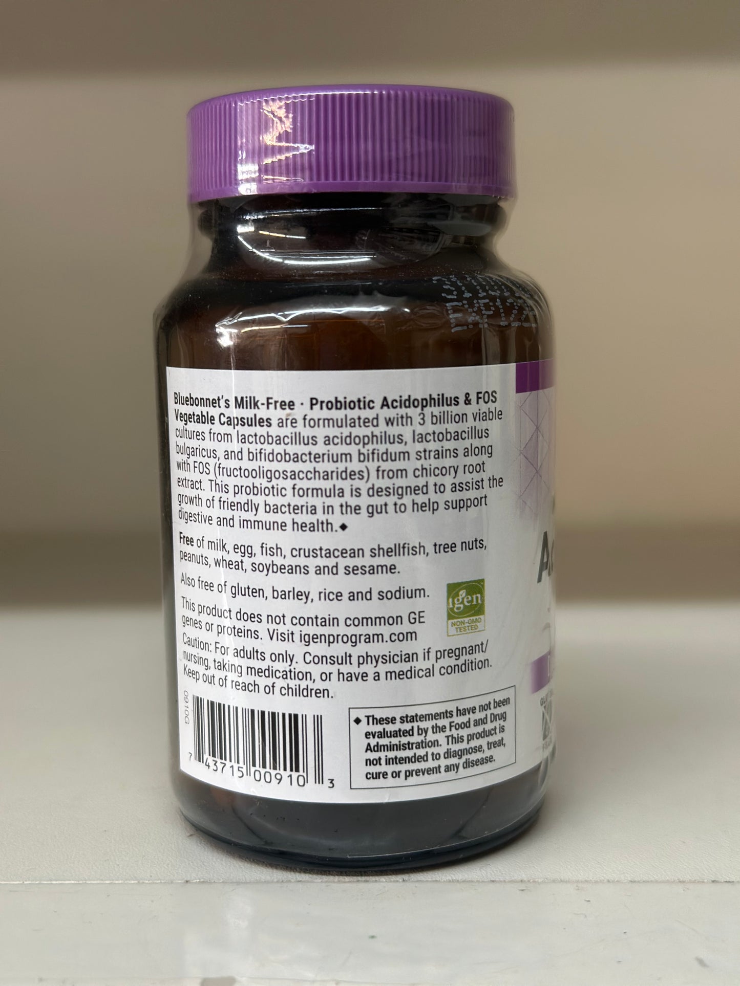 Milk-Free Acidophilus & FOS 50 caps