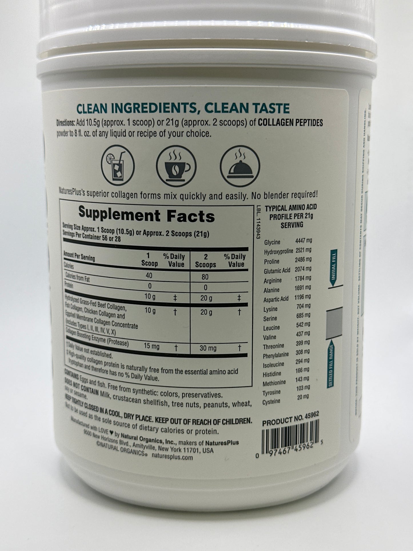 Collagen Peptides 588g or 1.30 lb