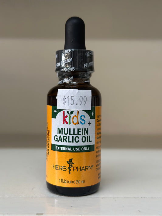 Mullein Garlic Oil Ear Drops for Kids