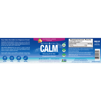 Natural Vitality Calm - Raspberry Lemon Flavor