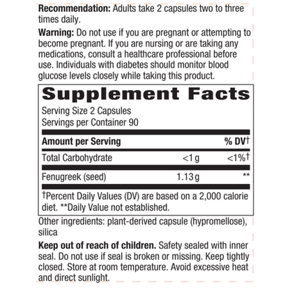 Fenugreek Seed Capsules 180ct
