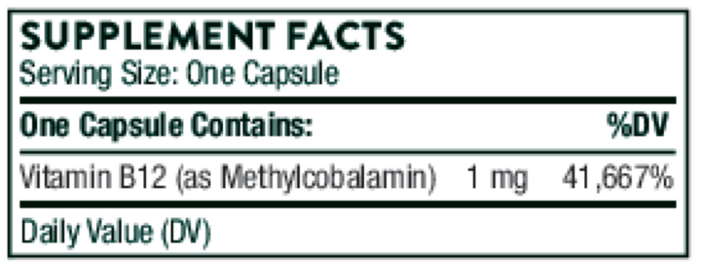 Vitamin B12 as Methylcobalamin