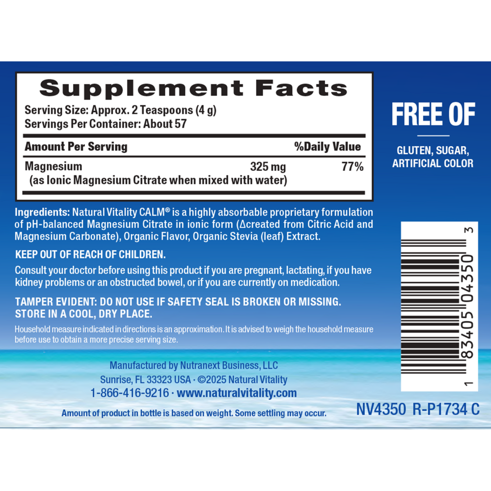 Natural Vitality Calm - Raspberry Lemon Flavor