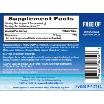 Natural Vitality Calm - Raspberry Lemon Flavor