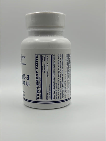 Vitamin D3 2000 iu 100 gels