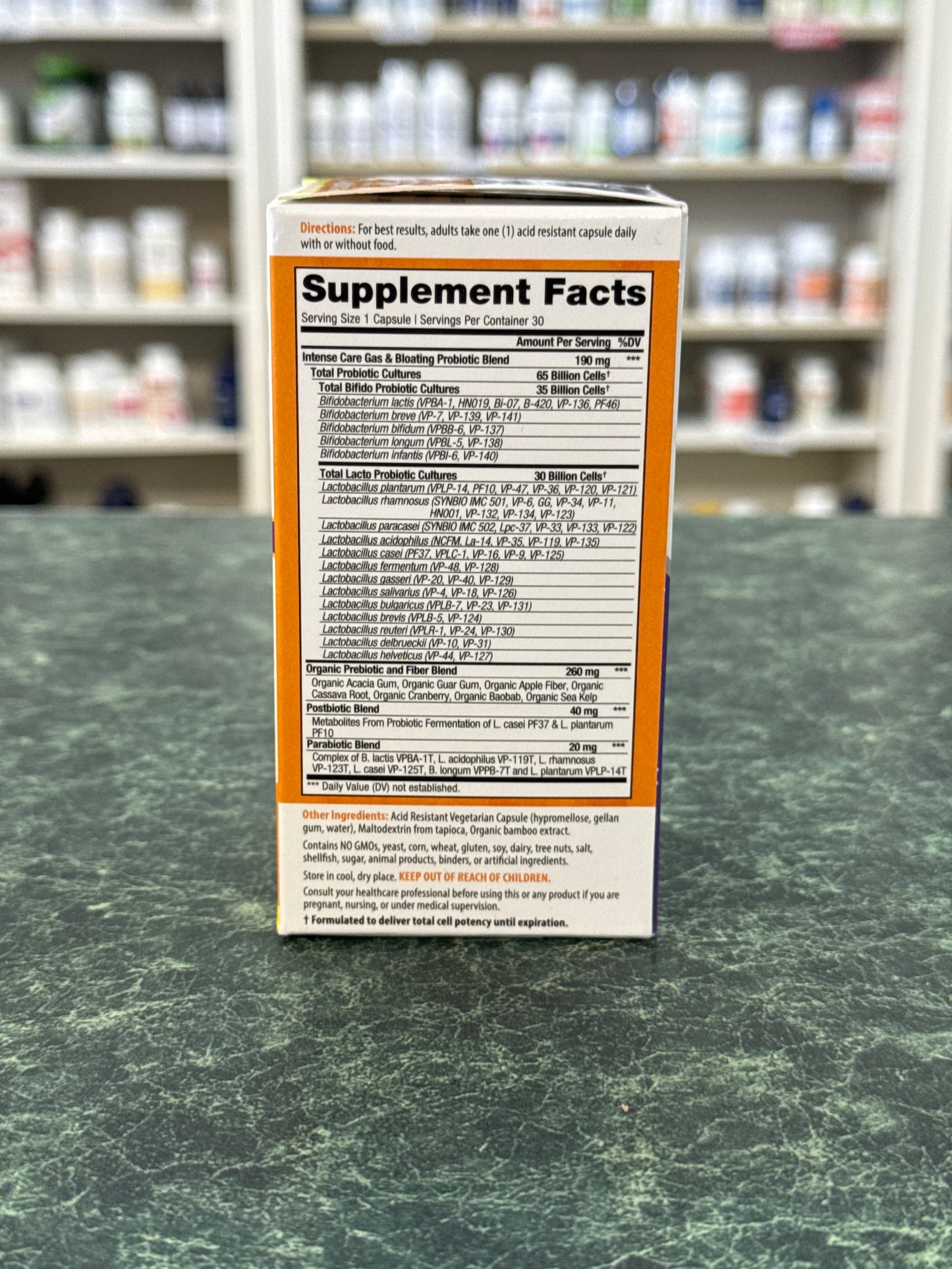 Intense Care Probiotic + Gas & Bloating