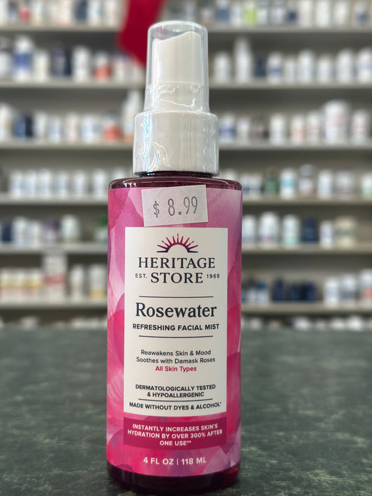 Rosewater Spray 4oz