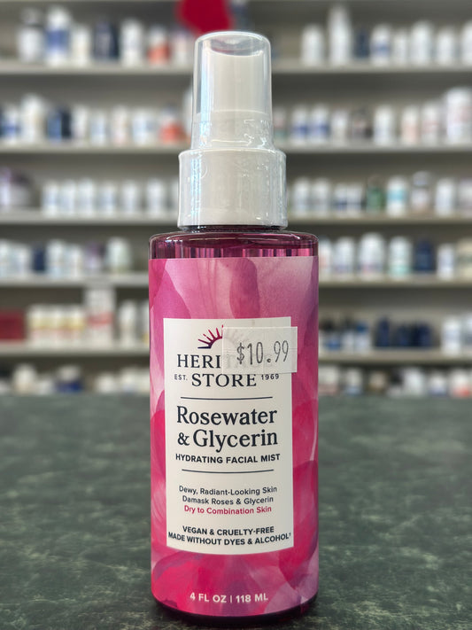 Rosewater & Glycerin spray 4oz.