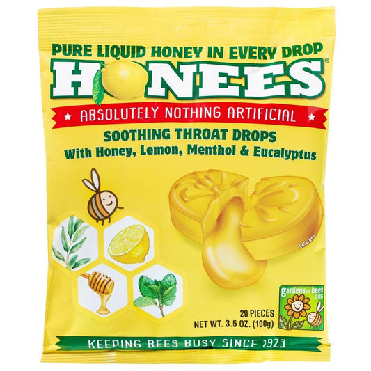 Honees Lemon Menthol Drops- Bag