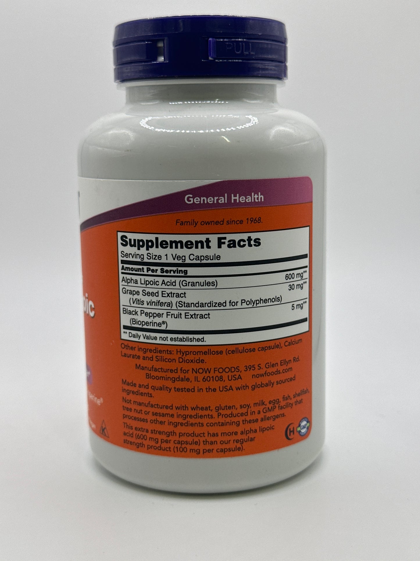 Alpha Lipoic Acid 600mg - 120 veg cap