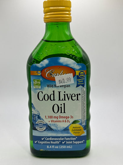 Cod Liver Oil Lemon Flavor 8.4 oz