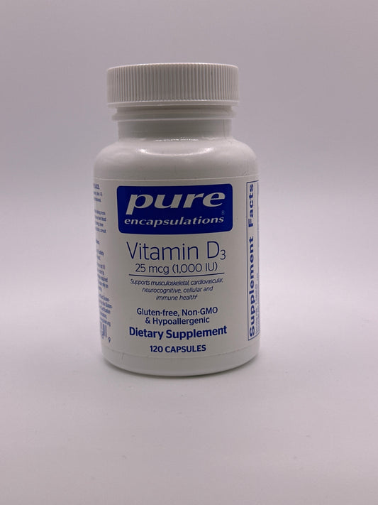 Vitamin D3 1000iu 120ct (Pure Encapsulations)