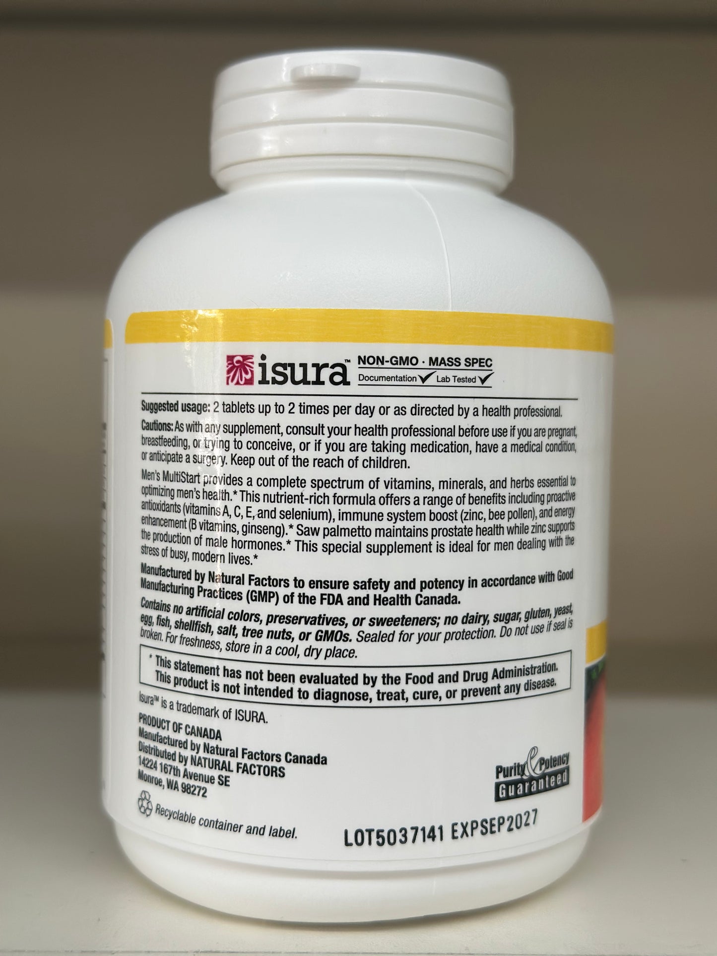 MultiStart, Men's 120 Tabs