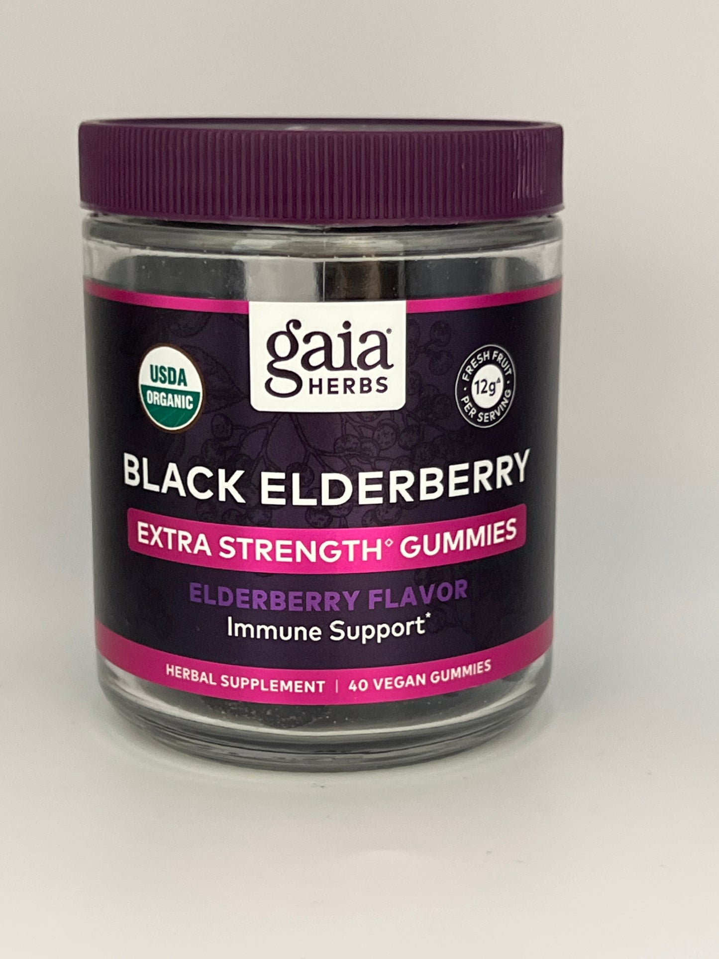 Black Elderberry Gummies (Gaia)